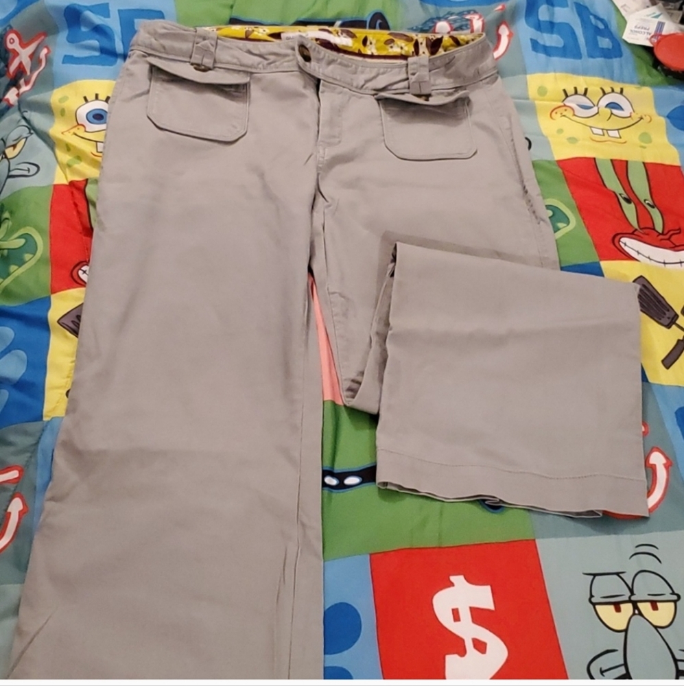 💫2 for$20 Old Navy Women Mid Rise Wide Leg Gray Pants